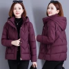 Vino rojo corto abajo de la ropa de algodón de las mujeres principios del invierno 2024 nuevo vestido de la madre aire chaqueta chaqueta de algodón caliente de edad media Application Scenario